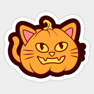 Pumpkin Cat Sticker